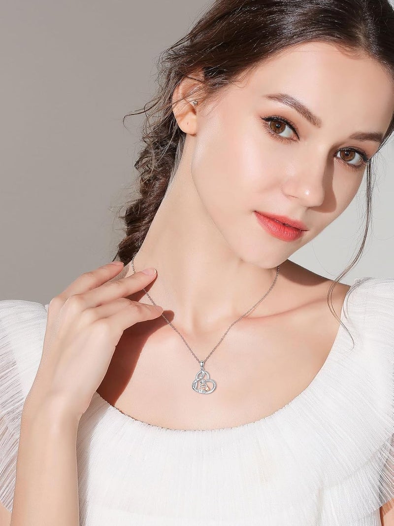Cargari Store Dragonfly/Butterfly/Elephant/Hummingbird/Axolotl/Horse/Panda/Bee necklace for Women 925 Sterling Silver Heart Pendant Necklace Animal Jewelry Gifts for Women - Image 4